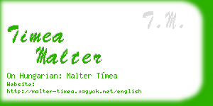 timea malter business card